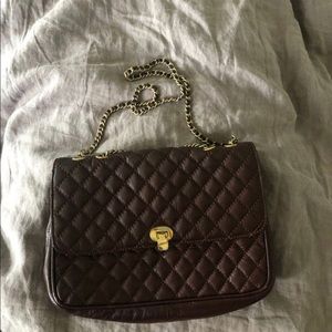 Vintage genuine leather CASA LOPEZ Burgundy purse